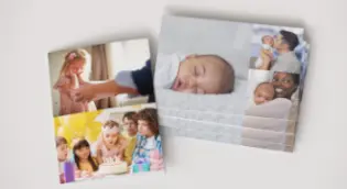 Borderless collage photo cards